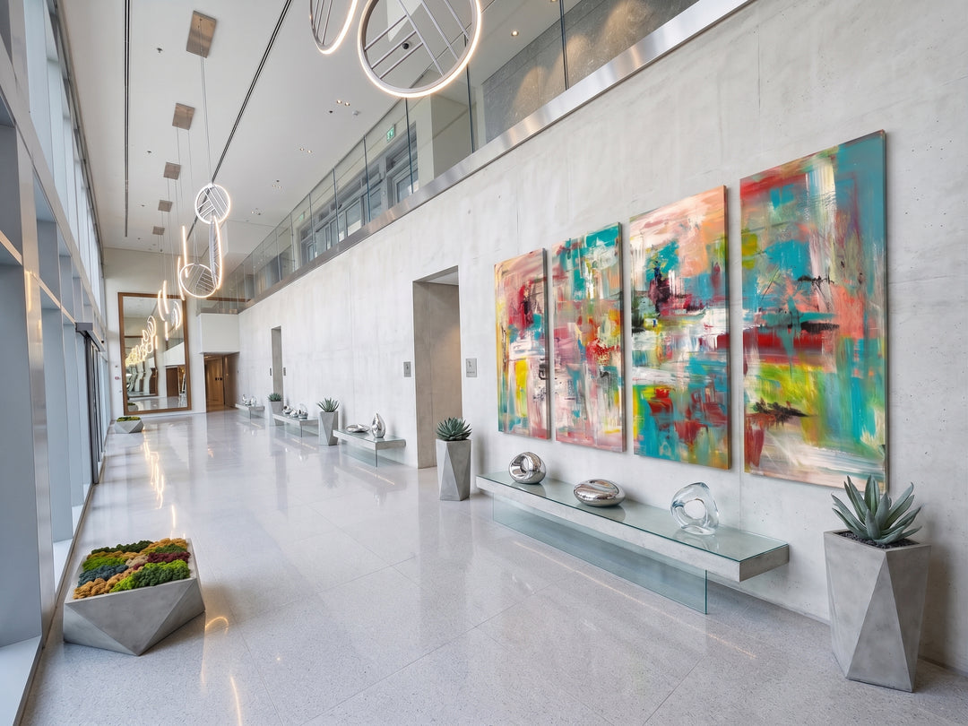 Pulse of Joy – Custom Art Project for the Lobby in Belgrade