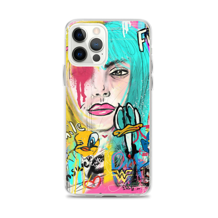 Abstract blue hair Case for iPhone®