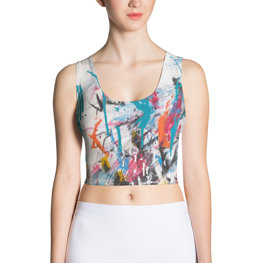 Abstract Crop Top