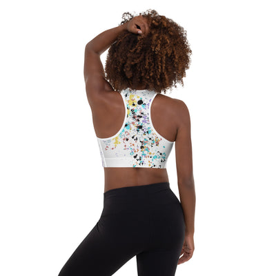Abstract Padded Sports Bra