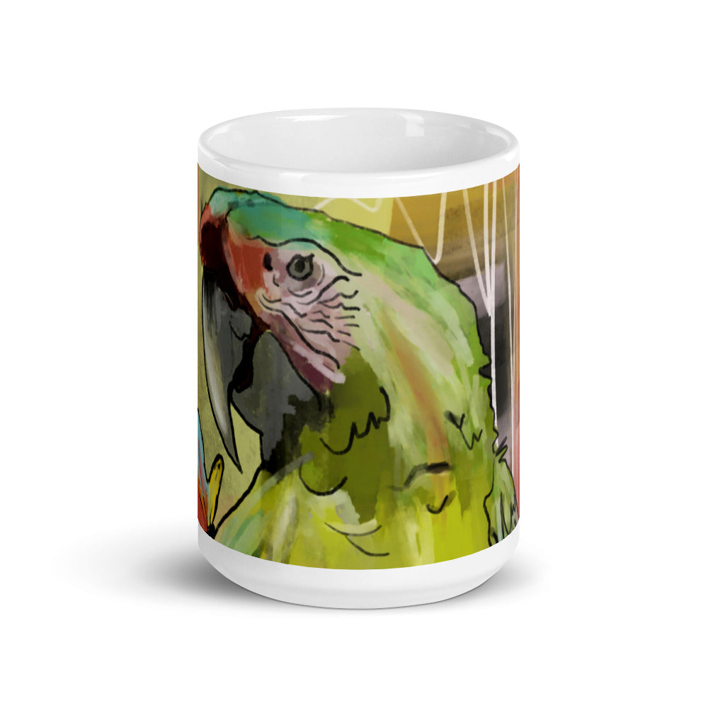 Parrot glossy mug