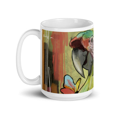 Parrot glossy mug